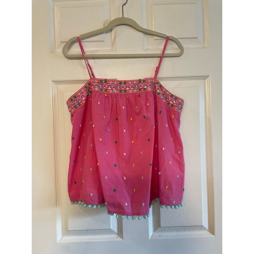 Crown& Ivy Babydoll Women's Embroidered Babydoll Top size Large